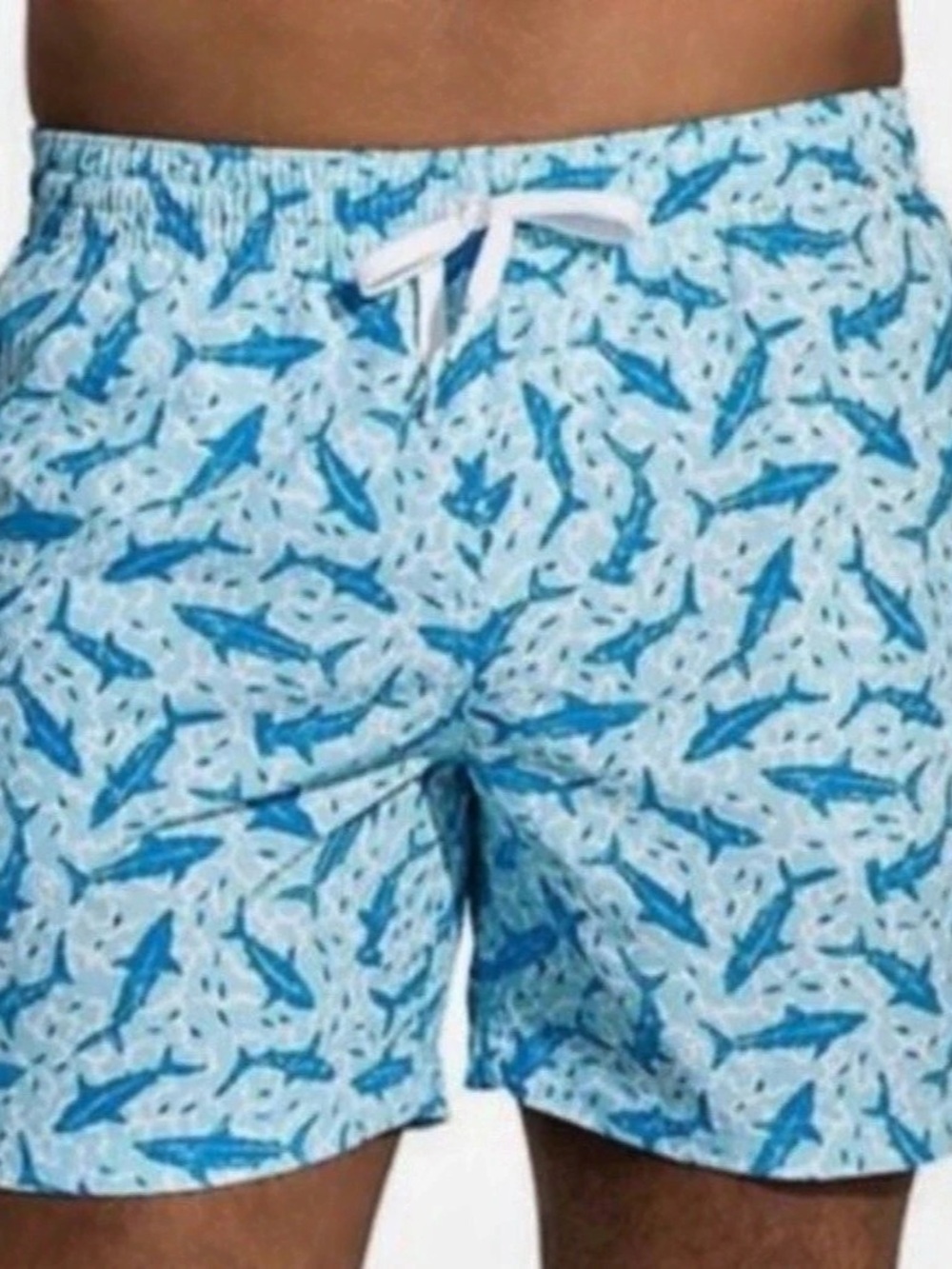 Chubbies “The Shark Sides” Shark Print Swim Trunks XXL NWT